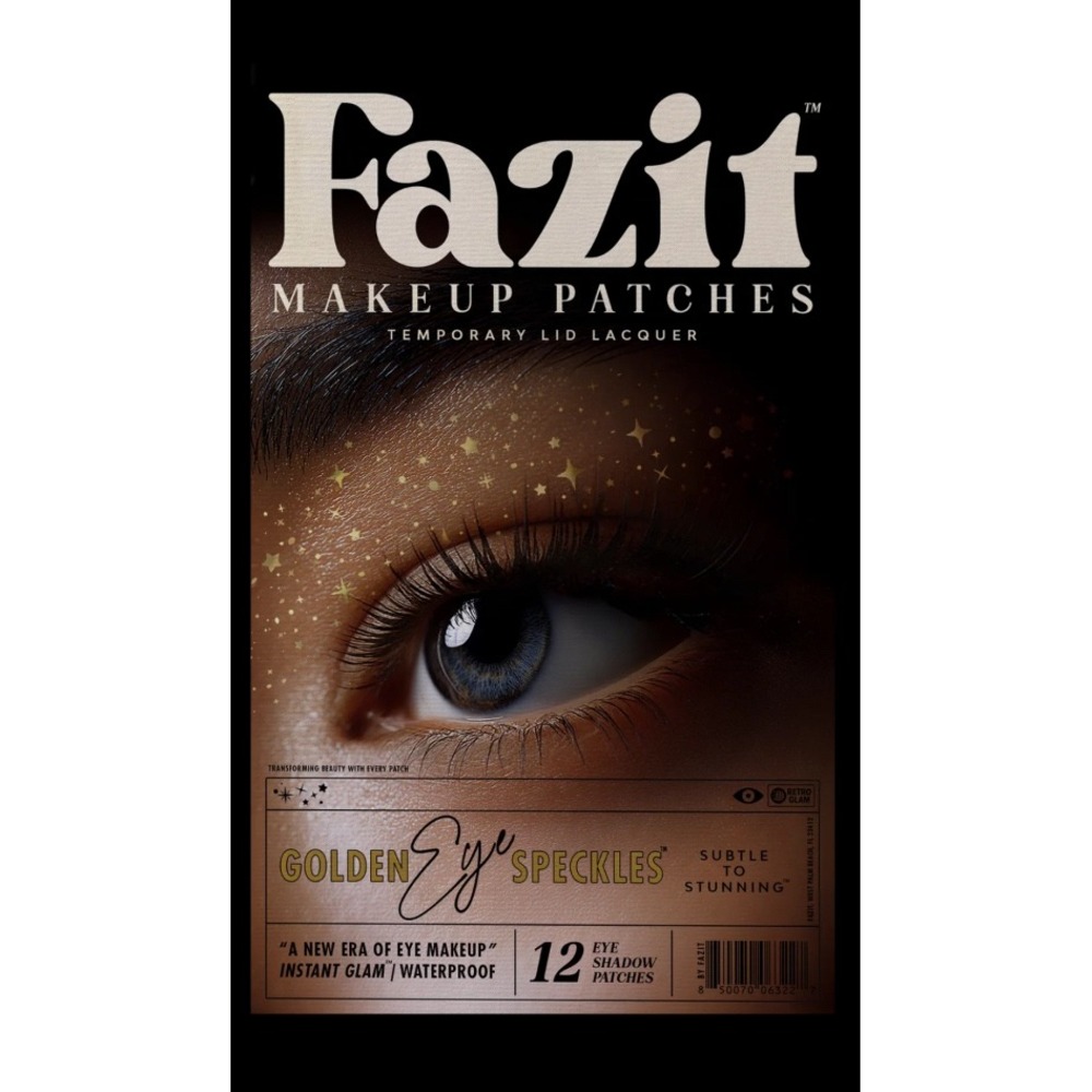 Fazit Golden Eye Speckles Makeup Patches Temporary Lid Lacquer 12 Ct Waterproof